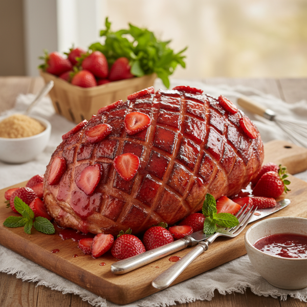 Sweet Strawberry-Glazed Ham recipe