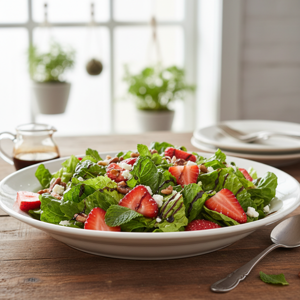 Sweet Strawberry Romaine Salad recipe