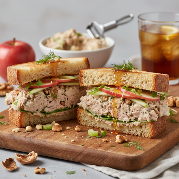 Sweet & Crunchy Apple Tuna Delight Sandwiches recipe