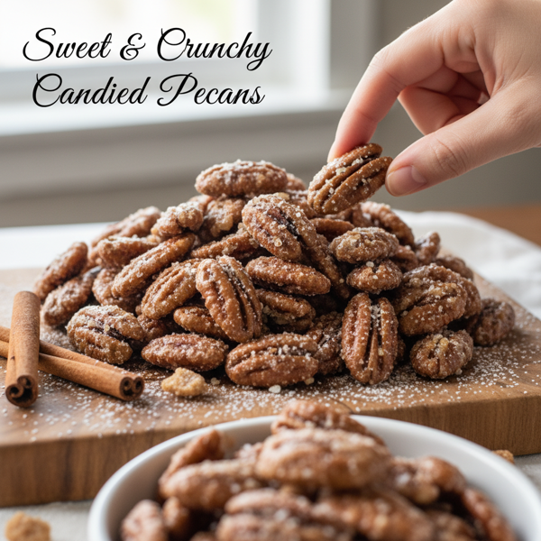 Sweet & Crunchy Candied Pecans recipe