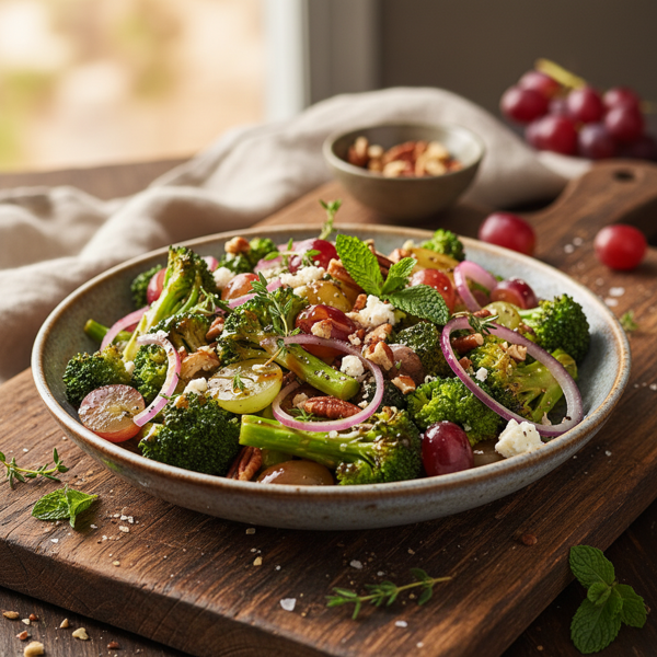 Sweet & Savory Broccoli Grape Medley recipe