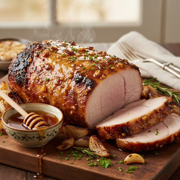 Sweet & Savory Honey Garlic Glazed Pork Loin recipe