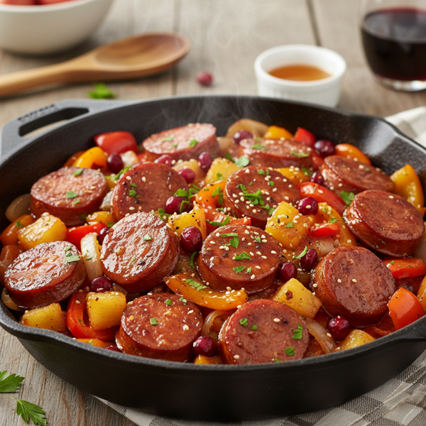 Sweet & Savory Kielbasa Skillet recipe