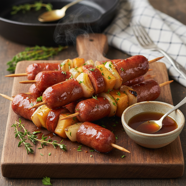 Sweet & Savory Maple Kielbasa Skewers recipe