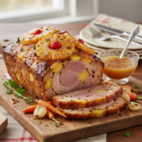 Sweet & Savory Pineapple Ham Loaf recipe