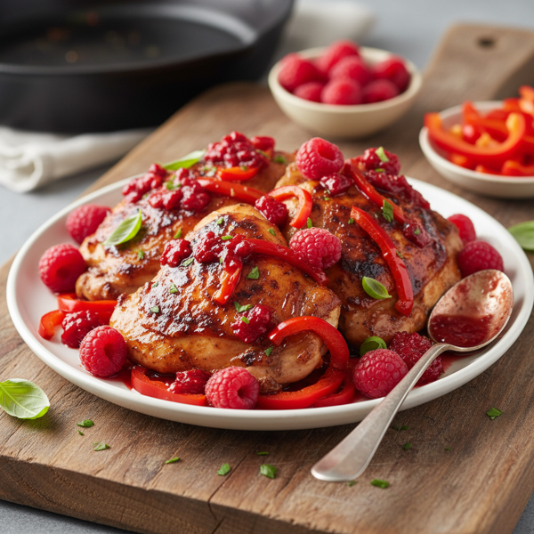 Sweet & Savory Raspberry-Red Pepper Chicken recipe