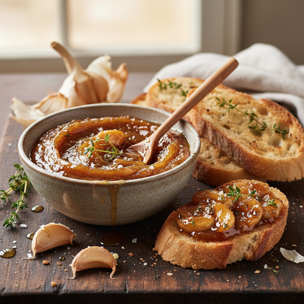 Sweet & Savory Roasted Garlic Honey Spread recipe