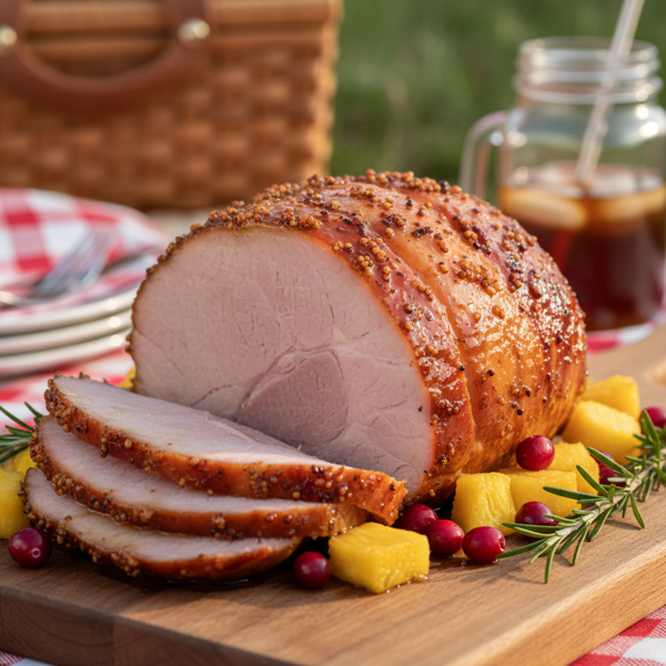 Sweet & Savory Slow Cooker Picnic Ham recipe