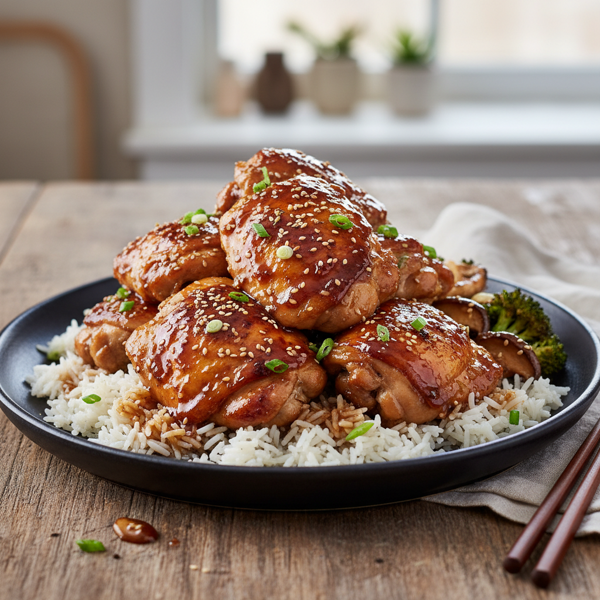 Sweet & Savory Tamari Honey-Glazed Chicken Thighs recipe