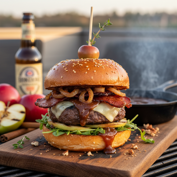 Sweet & Smoky Apple Butter Burgers recipe