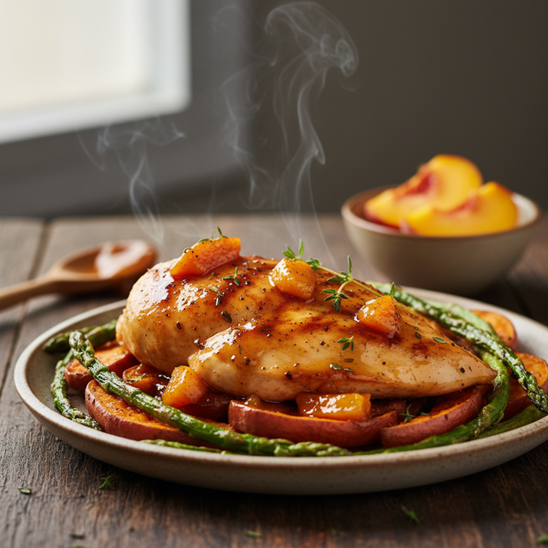 Sweet & Smoky Peach-Glazed Chicken Breast recipe
