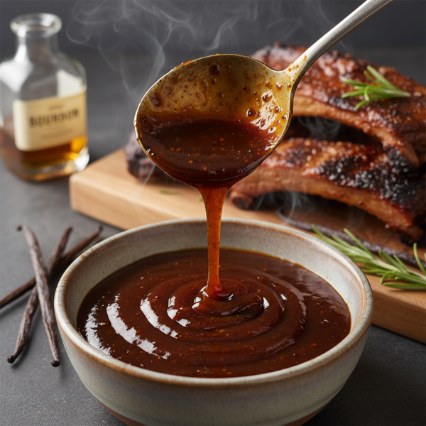 Sweet & Smoky Vanilla Bourbon BBQ Sauce recipe