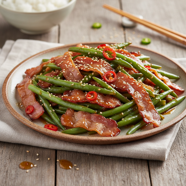 Sweet & Sour Bacon Green Beans recipe