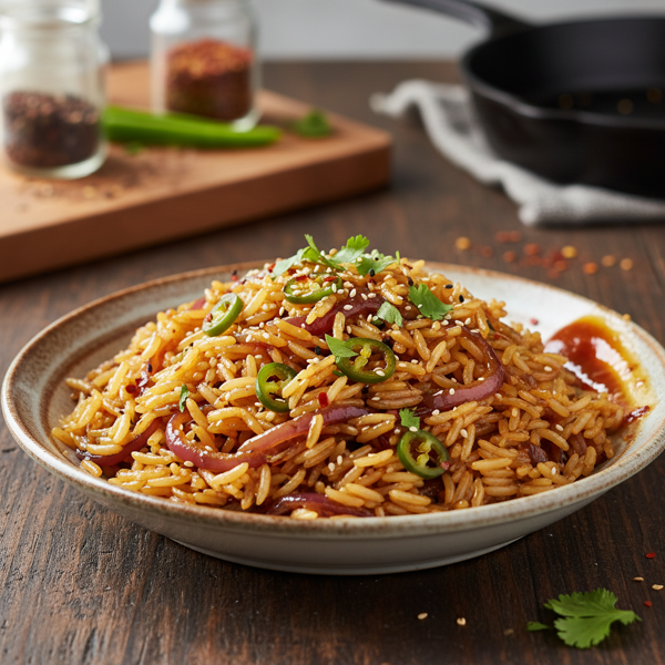 Sweet & Spicy Caramelized Onion Jasmine Rice recipe
