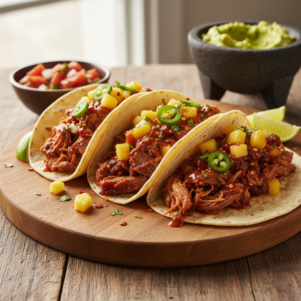 Sweet & Spicy Carnitas Tacos recipe