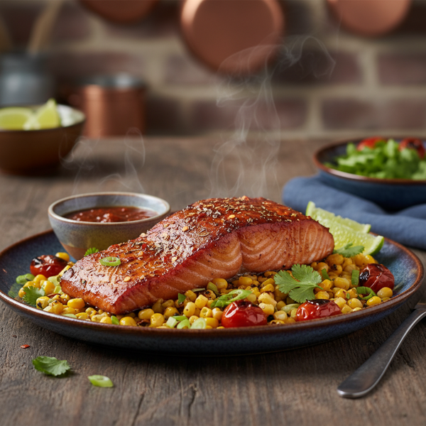 Sweet & Spicy Chipotle-Glazed Salmon recipe