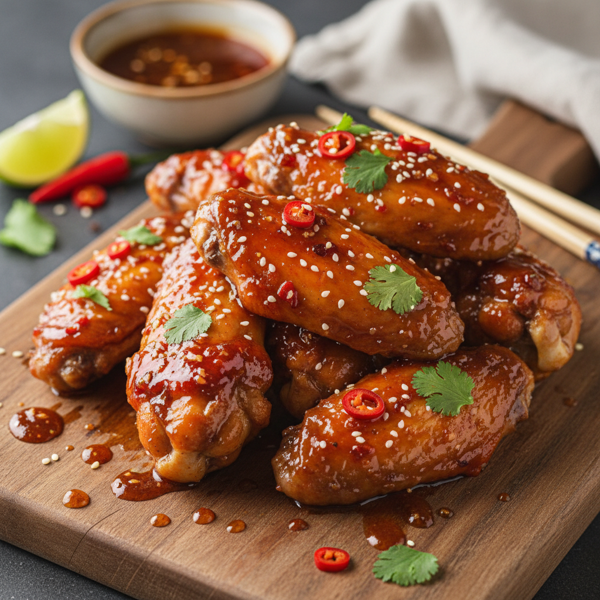 Sweet & Spicy Glazed Chicken Wings recipe