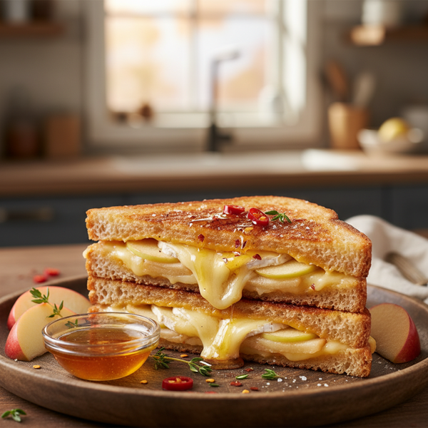 Sweet & Spicy Honey Apple Grilled Cheese recipe