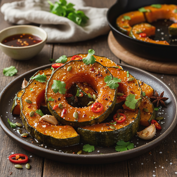 Sweet & Spicy Maple Roasted Kabocha Squash recipe