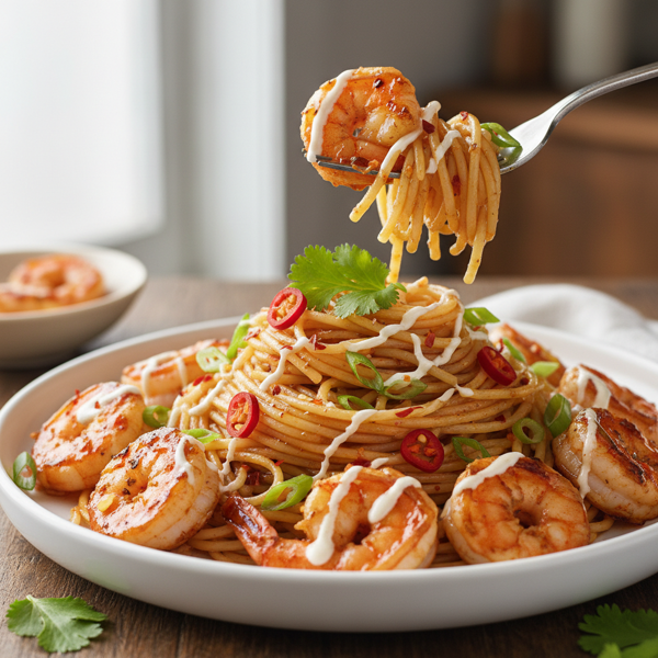 Sweet & Spicy Shrimp Angel Hair Delight recipe