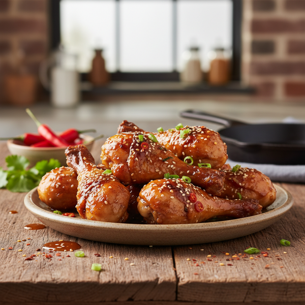 Sweet & Spicy Sticky Chicken Drumsticks recipe