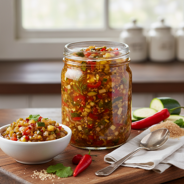 Sweet & Spicy Zucchini Relish recipe