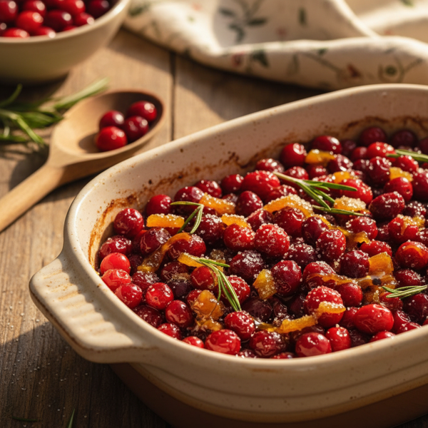 Sweet & Tangy Baked Cranberries recipe