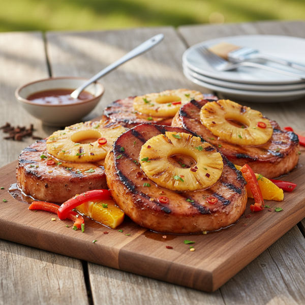 Sweet & Tangy Grilled Ham Steaks recipe