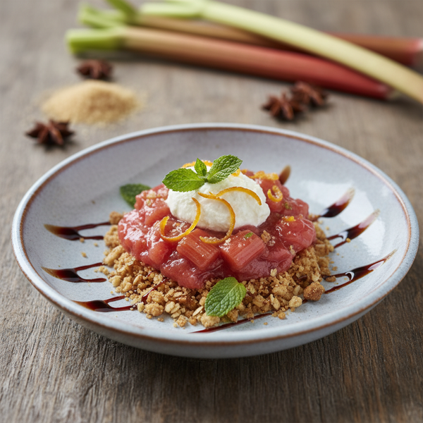 Sweet & Tangy Norwegian Rhubarb Delight recipe