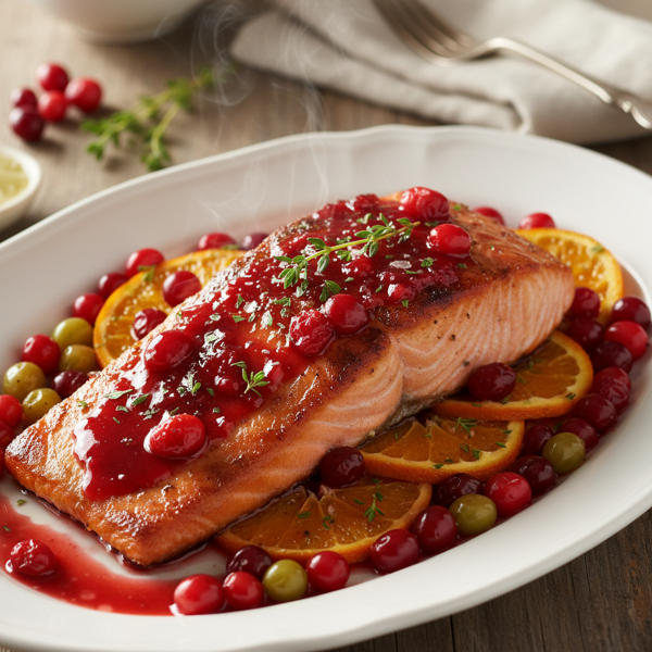 Sweet & Tart Cranberry Glazed Salmon recipe
