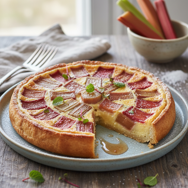 Sweet & Tart Rhubarb Custard Delight recipe