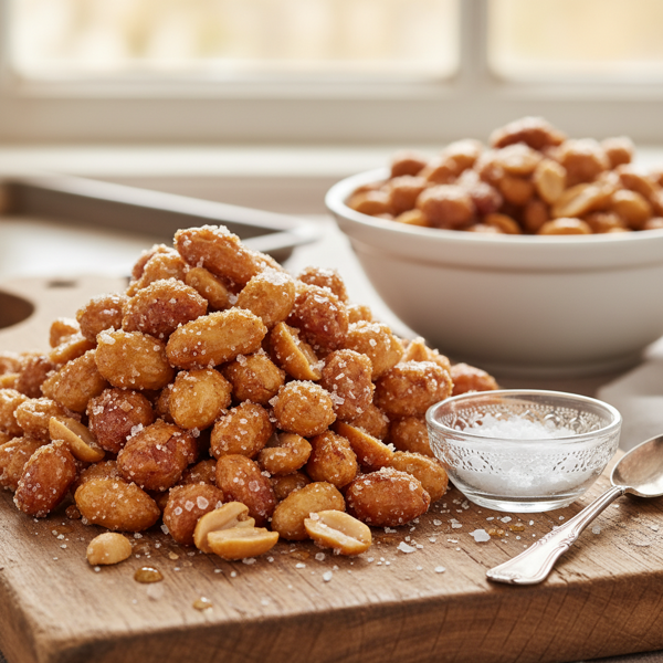 Sweet and Crunchy Baked Spanish Peanuts recipe