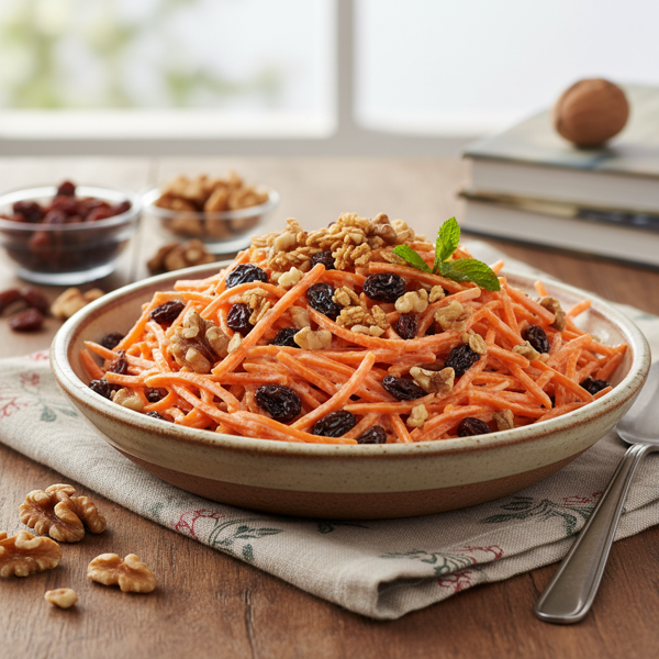 Sweet and Crunchy Carrot Raisin Delight recipe