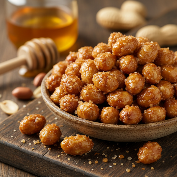 Sweet and Crunchy Honey Roasted Peanuts recipe