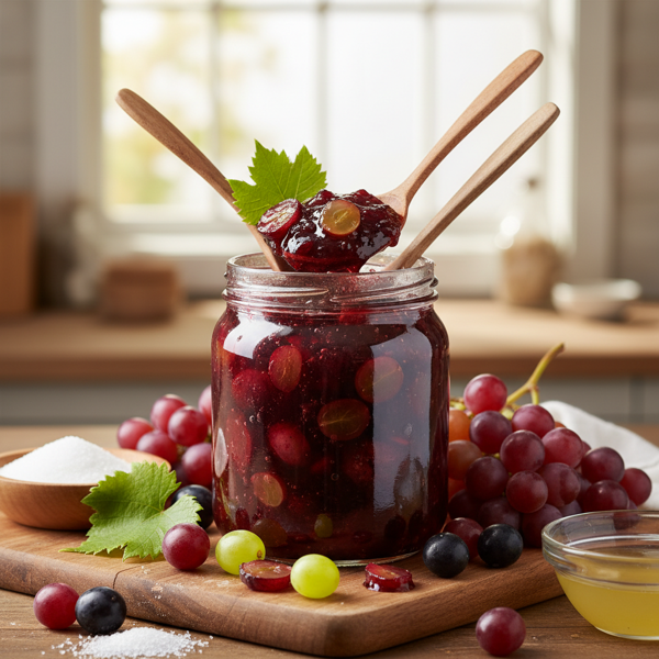 Sweet and Fruity Grape Freezer Jam recipe