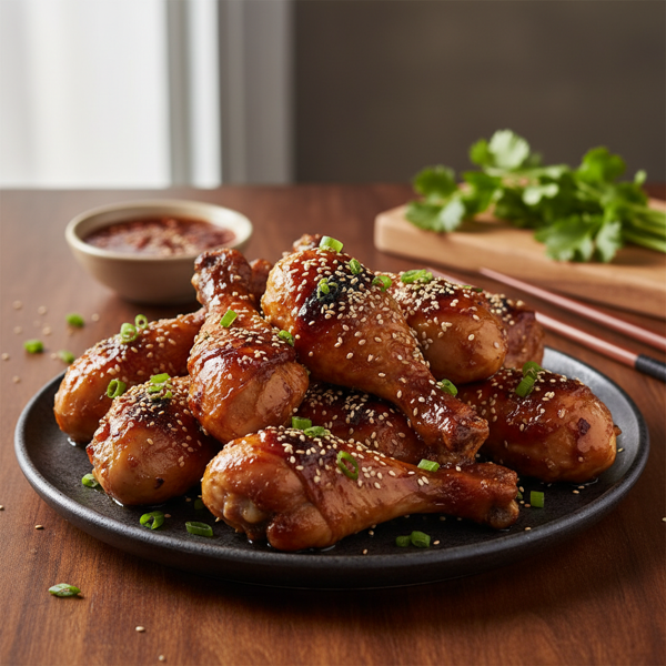 Sweet and Savory Asian Glazed Chicken Drumsticks recipe