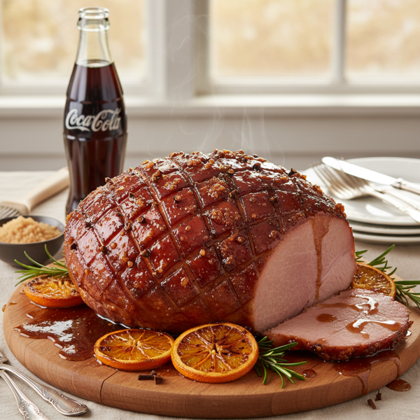 Sweet and Savory Cola-Glazed Ham recipe