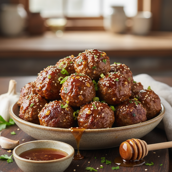 Sweet and Savory Honey Garlic Meatballs recipe