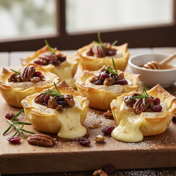 Sweet and Savory Pecan Brie Bites recipe