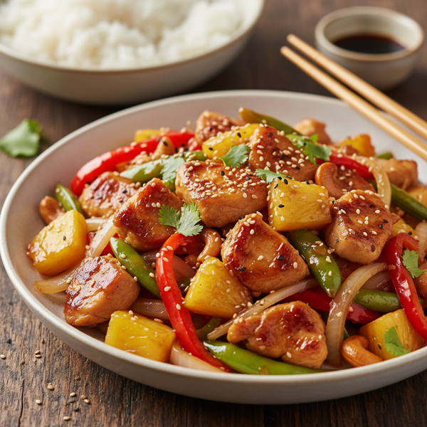 Sweet and Savory Pineapple Chicken Stir Fry recipe