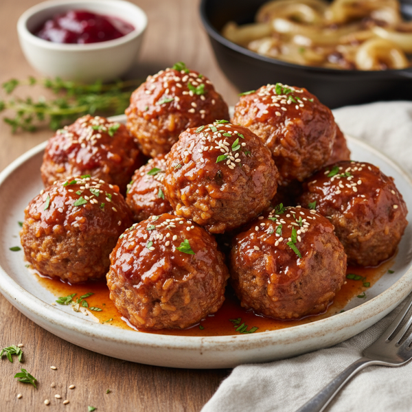 Sweet and Savory Porcupine Meatballs recipe