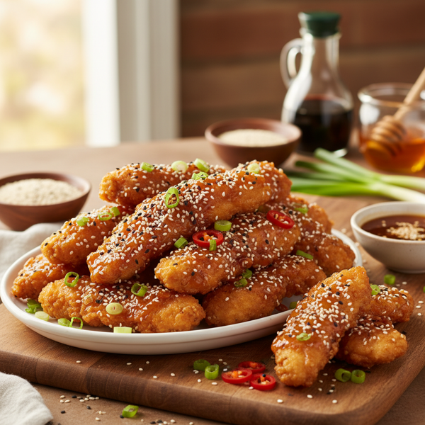Sweet and Savory Sesame Chicken Tenders recipe
