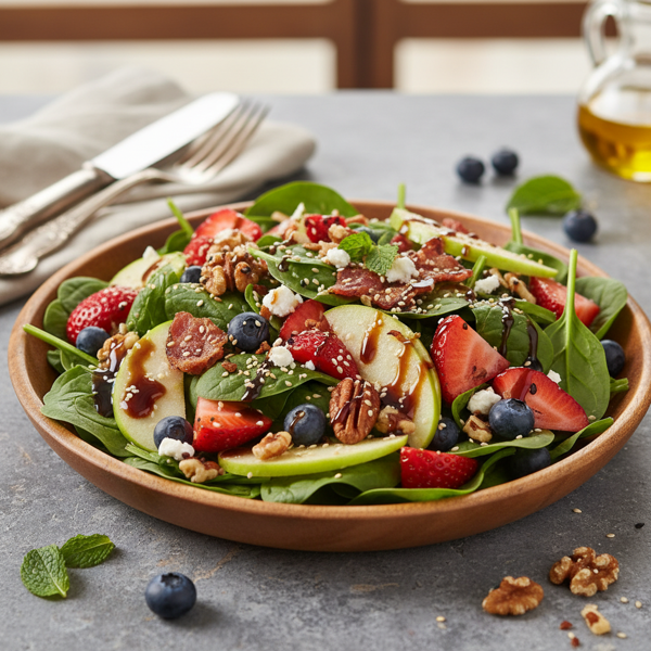 Sweet and Savory Spinach Salad recipe