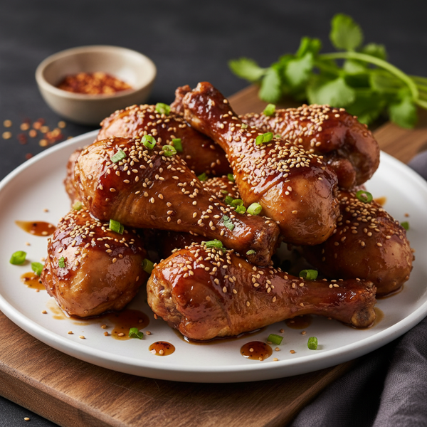 Sweet and Savory Sticky Drumsticks recipe
