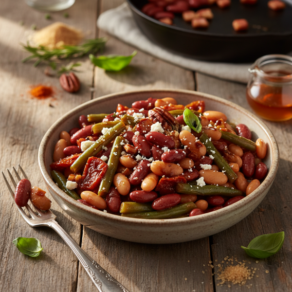 Sweet and Savory Three Bean Medley recipe