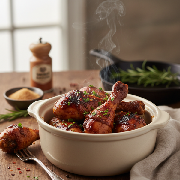 Sweet and Smoky Crock Pot Chicken Drumsticks recipe