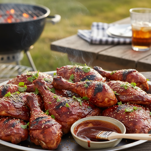 Sweet and Smoky Grilled BBQ Chicken recipe