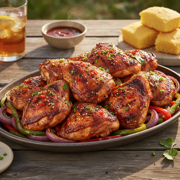 Sweet and Spicy BBQ Chicken Thighs recipe