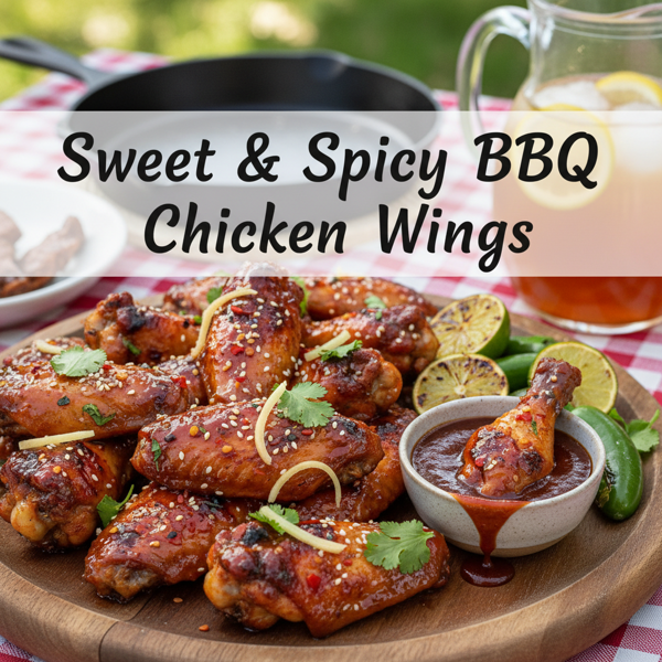 Sweet and Spicy BBQ Chicken Wings recipe
