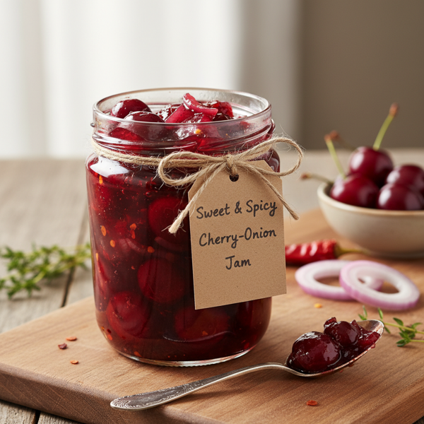 Sweet and Spicy Cherry-Onion Jam recipe